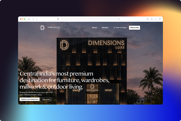 Dimensions Indore - Website by Atharv Pawar